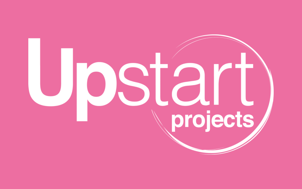 A pink and white logo reads ‘Upstart Projects’