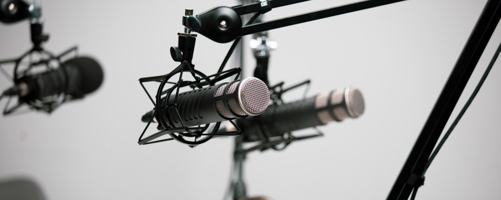 A podcast microphone