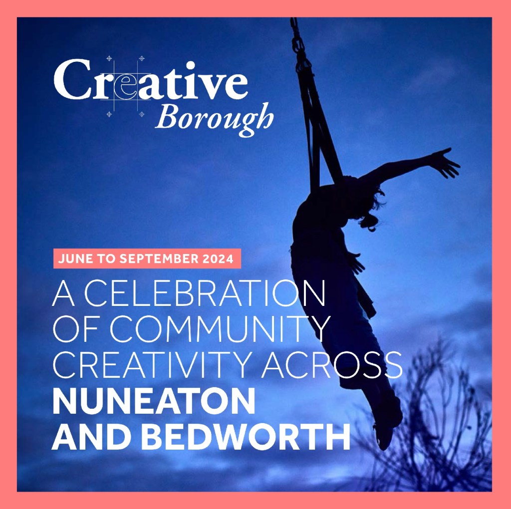 The front of a brochure reads ‘Creative Borough – a celebration of community creativity across Nuneaton and Bedworth’