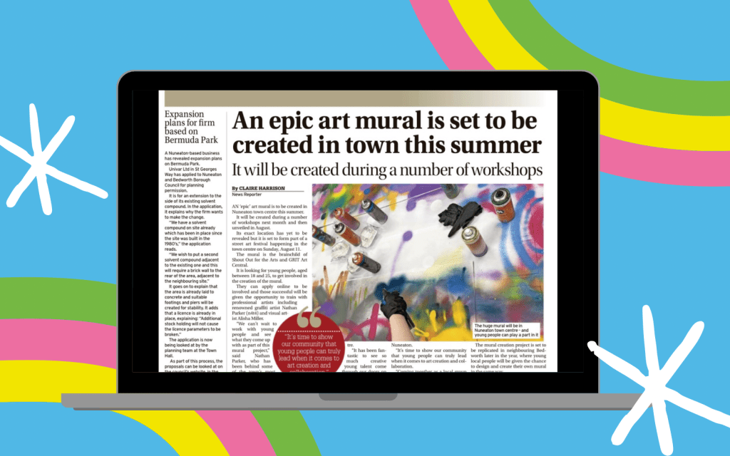 A news article on a laptop screen