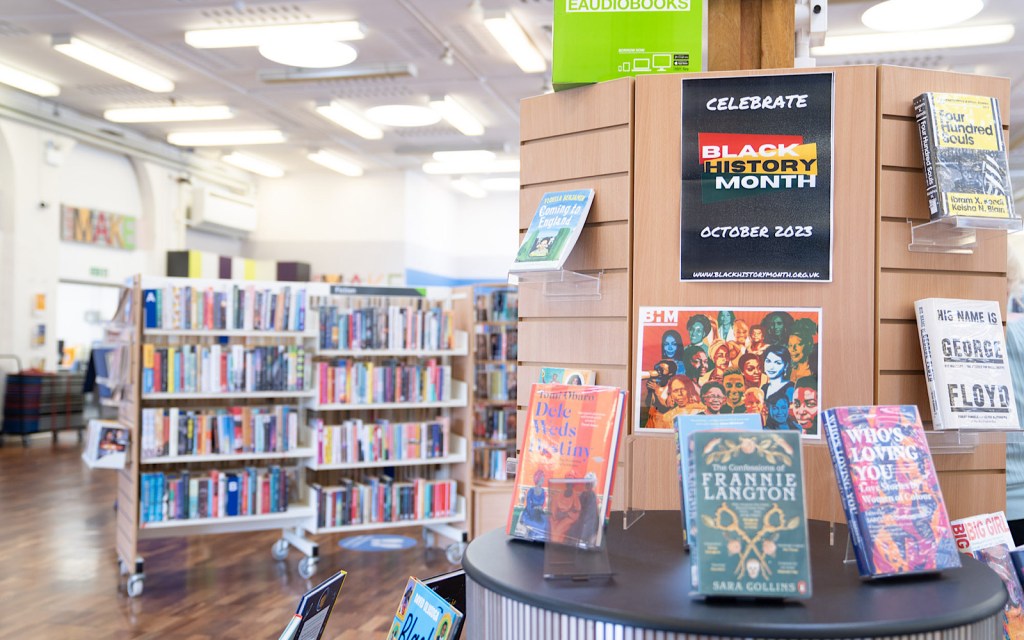 A local library filled with books